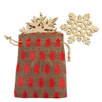 Πουγκί 12,5x10cm με Χριστουγεννιάτικα Δεντράκια