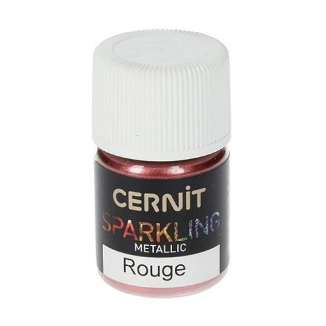 Cernit 3gr Sparkling Μεταλλική Πούρδα που Ψήνεται No.400 Κόκκινο