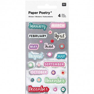 Rico Design Αυτοκόλλητα BuJo Μήνες