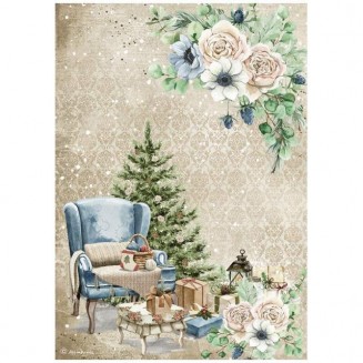 Stamperia Ριζόχαρτο Decoupage A4 (21x29,7cm) Romantic Cozy Winter Chair