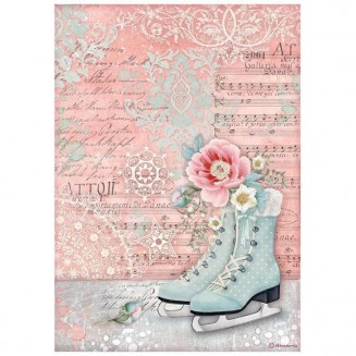 Stamperia Ριζόχαρτο Decoupage A4 (21x29,7cm) Sweet Winter Ice Skates