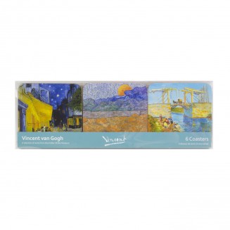 6 Coasters 10,5x10,5cm Masterpieces, Van Gogh