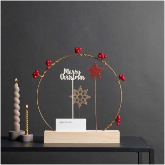 Rico Design Διακοσμητικό Picker Φαγητού 27cm Αστέρι Κόκκινο Γκλίτερ