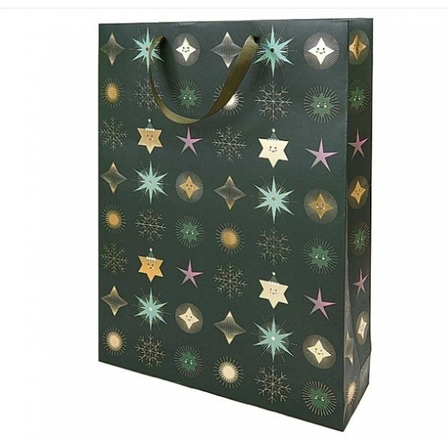 Rico Design Τσάντα Δώρου 33x45x10cm Shiny Stars FSC