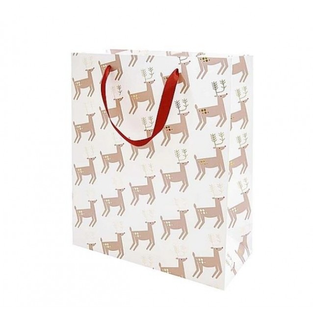 Rico Design Τσάντα Δώρου 26x32x12cm Reindeers FSC