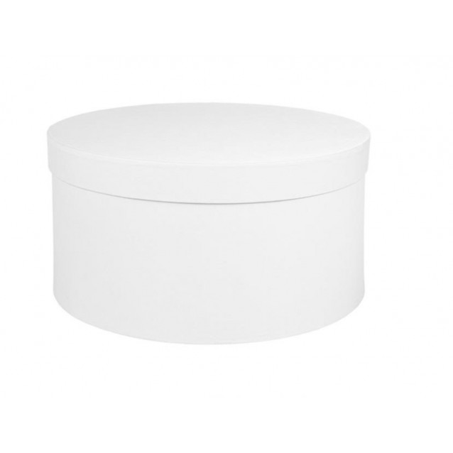 Χάρτινο Κουτί Στρογγυλό Φ35x18cm Λευκό