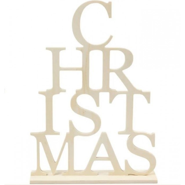 Ξύλινη Ταμπέλα Christmas 29x21cm