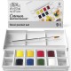 Winsor & Newton Cotman Κασετίνα με 8 Πλακάκια Ακουαρέλας & Πινέλο Floral