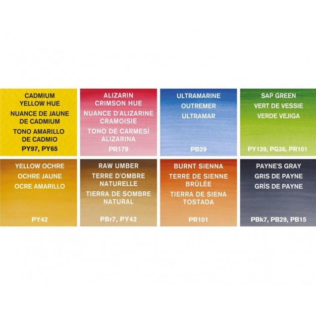 Winsor & Newton Cotman Κασετίνα με 8 Πλακάκια Ακουαρέλας & Πινέλο Landscape