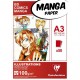 Clairefontaine Μπλοκ Μαρκαδόρου Manga Illustration 50 φύλλων A3 (29,7x42cm) 100gr