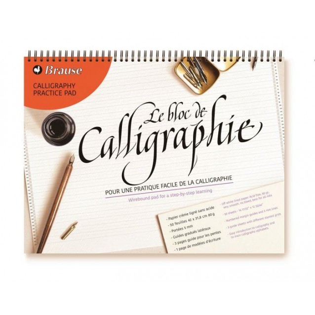 Brause Calligraphy practise Pad 50 sheets lined A4 (21x29,7cm) 85gsm