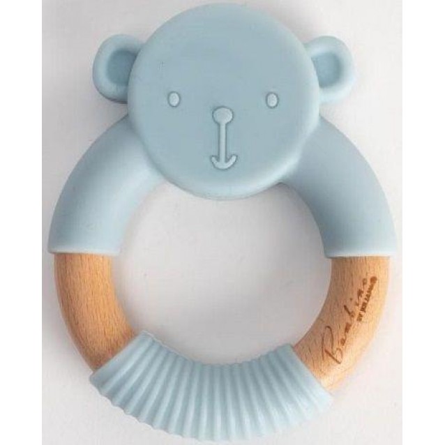 Bambino Βρεφικό Μασητικό Παιχνίδι Γαλάζιο Αρκουδάκι