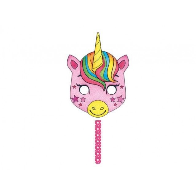 Avenue Mandarine Χάρτινη Μάσκα με Χερούλι 21x21cm Μονόκερος