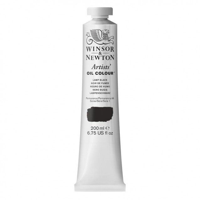 Winsor & Newton 200ml Artists Oil Series 1 Lamp Black