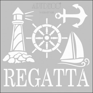 Artdeco Stencil 30x30cm About Sea 108