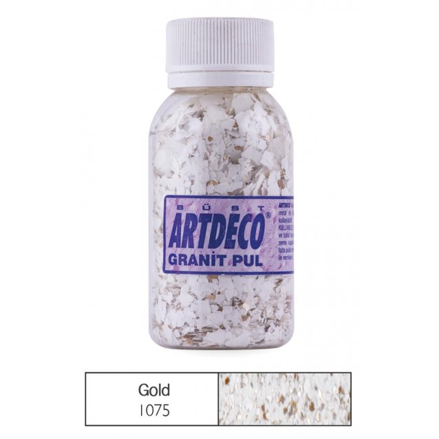 Artdeco 100ml Διακoσμητικές Νιφάδες Μωσαϊκού Granite Gold 1075