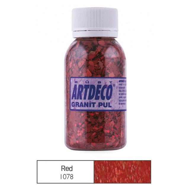 Artdeco 100ml Διακoσμητικές Νιφάδες Μωσαϊκού Granite Red 1078