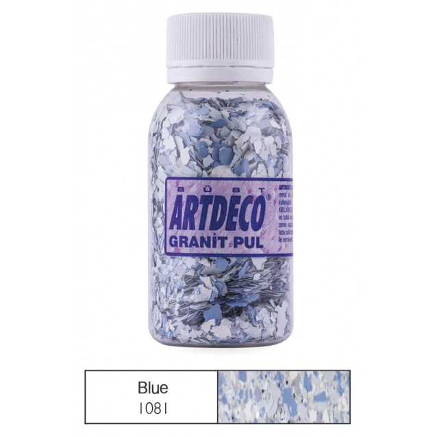 Artdeco 100ml Διακoσμητικές Νιφάδες Μωσαϊκού Granite Blue 1081