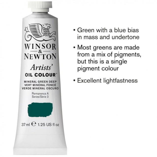 Winsor & Newton 37ml Artists Oil Series 3 Mineral Green Deep