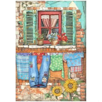 Stamperia Ριζόχαρτο Decoupage A4 (21X29,7cm) Sunflower Art Window