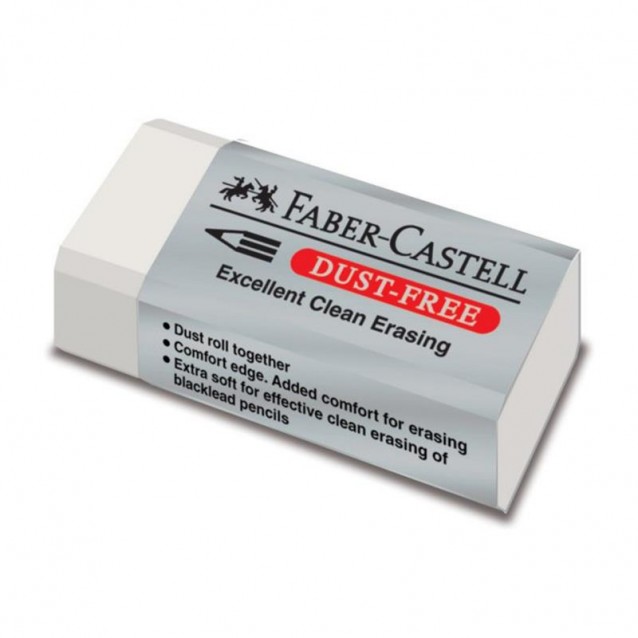 Faber Castell Γόμα Λευκή Dust Free Μικρή