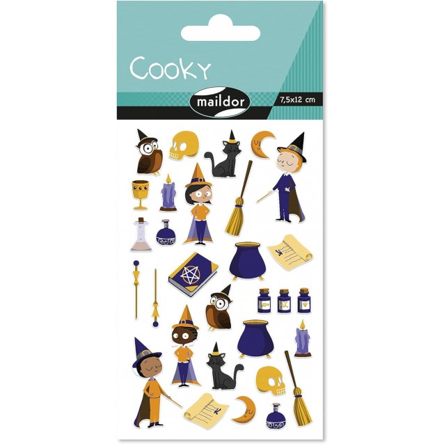 Cooky Αυτοκόλλητα 3D 7,5x12cm Μάγισσες