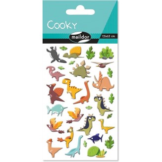 Cooky Αυτοκόλλητα 3D 7,5x12cm Δεινόσαυροι