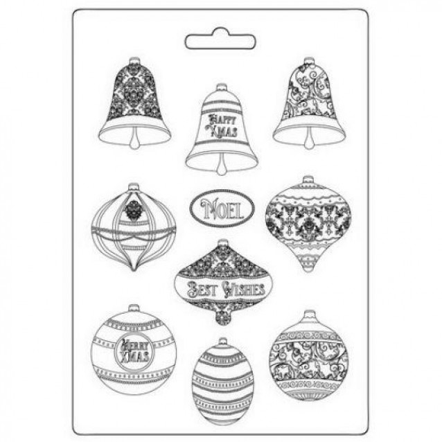 Stamperia Φόρμα Πηλού A4 Christmas Bells and Balls