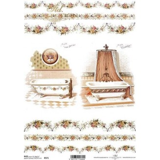 Itd. Collection Ριζόχαρτο Decoupage A4 (21x29,7cm) Stylish Bathroom