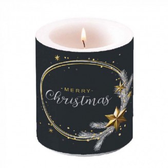 Ambiente Κερί Μεσαίο 10x10cm Wishing Ring Black