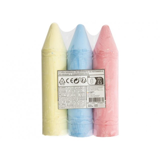 Moxy 3 Μεγάλες Κιμωλίες 19cm σε Διάφορα Χρώματα