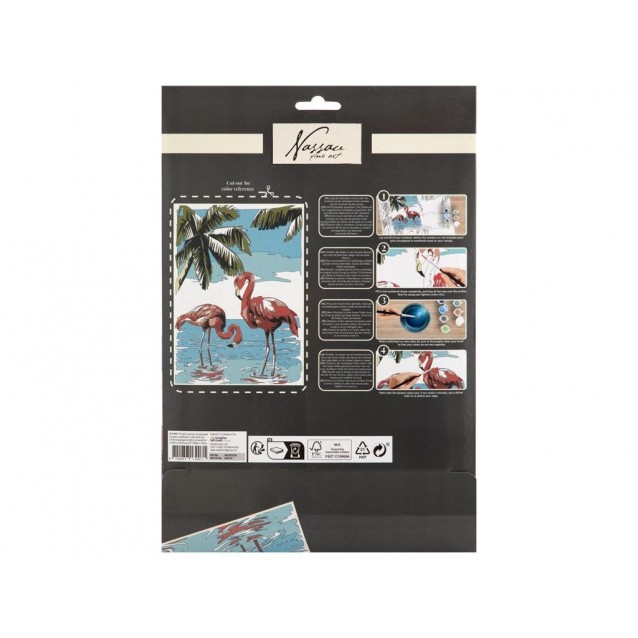 Nassau Ζωγραφική με Νούμερα 33,5x23,8cm Φλαμίνγκο