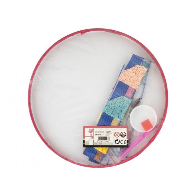 Moxy Diamond Painting Mandala Fuschia σε Στρογγυλό Τελάρο 30cm