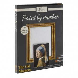 Nassau Προσχεδιασμένο Τελάρο 40x50cm με Χρώματα & Πινέλα Girl with Pearl Earing