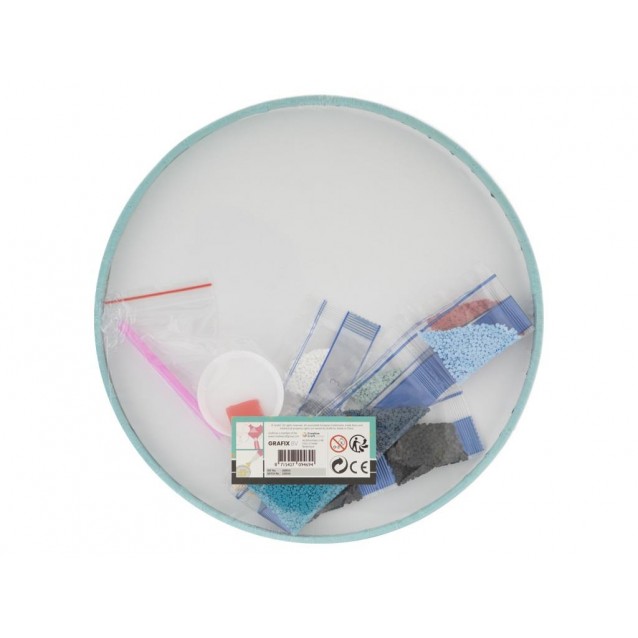 Moxy Diamond Painting Mandala Turquoise σε Στρογγυλό Τελάρο 30cm