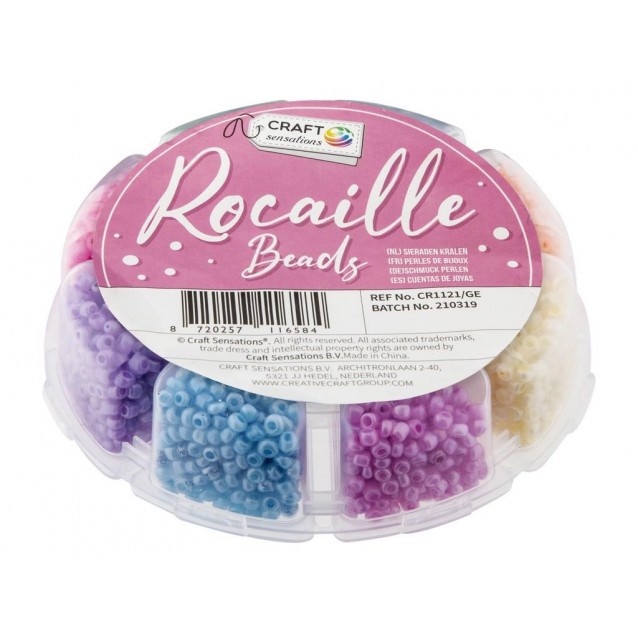 Craft ID Χάντρες σε 8 Παλ Χρώματα από 15gr σε Κουτί Αποθήκευσης