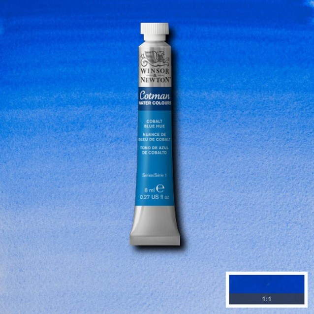 Winsor & Newton 8ml Σωληνάριο Ακουαρέλας Cotman 179 Cobalt Blue Hue Series 1