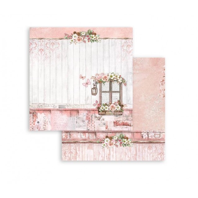 Stamperia Χαρτί Scrapbooking 30,5X30,5cm Διπλής Όψης Roseland Window