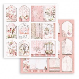 Stamperia Χαρτί Scrapbooking 30,5X30,5cm Διπλής Όψης Roseland Tags