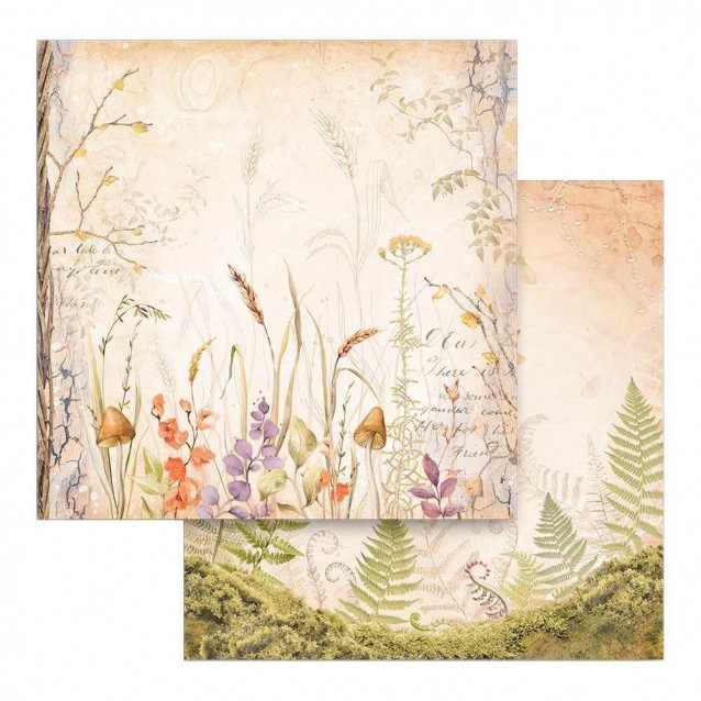 Stamperia Χαρτί Scrapbooking 30,5X30,5cm Διπλής Όψης Woodland Grassland