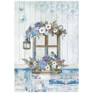 Stamperia Ριζόχαρτο Decoupage A4 (21x29,7cm) Blue Land Window