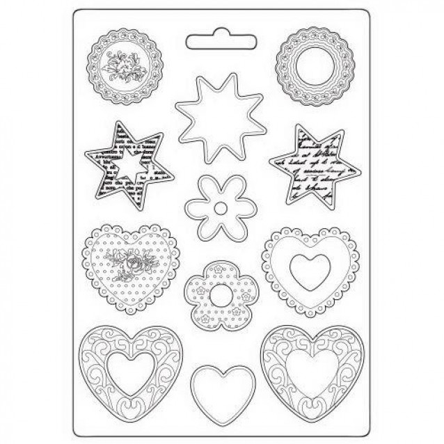 Stamperia Φόρμα Πηλού A4 Blue Land Stars and Hearts