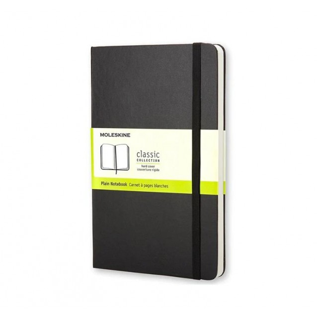 Moleskine Σημειωματάριο με Λευκές Σελίδες Μεγάλο Black Σκληρόδετο