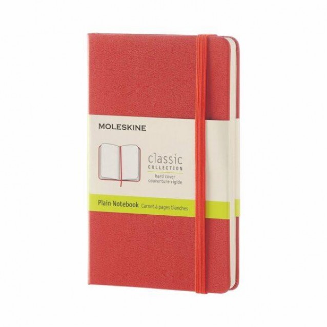Moleskine Σημειωματάριο με Λευκές Σελίδες Μεγάλο Scarlet Red Σκληρόδετο