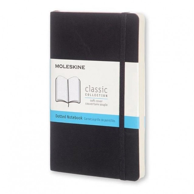 Moleskine Σημειωματάριο με Τελίτσες Μικρό Black Εύκαμπτο