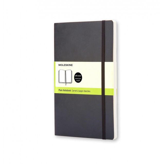 Moleskine Σημειωματάριο με Λευκές Σελίδες Μεγάλο Black Εύκαμπτο