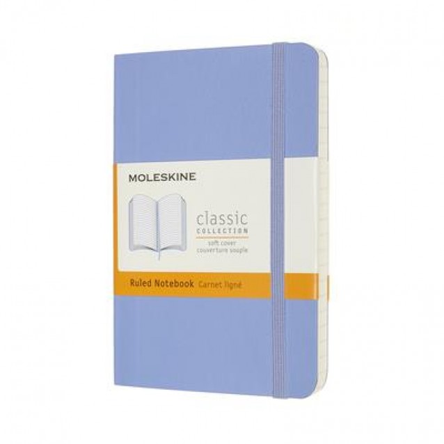 Moleskine Σημειωματάριο με Γραμμές Μικρό Hydrangea Blue Εύκαμπτο
