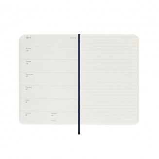 Moleskine Εβδομαδιαίο Σημειωματάριο Μικρό Sapphire Blue Σκληρόδετο 2024