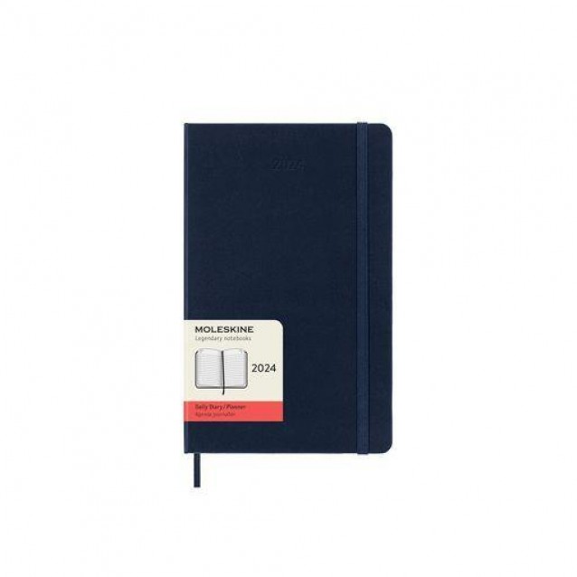 Moleskine Ημερολόγιο Μεγάλο Sapphire Blue Σκληρόδετο 2024