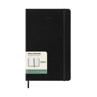 Moleskine Εβδομαδιαίο Σημειωματάριο XL Sapphire Blue Εύκαμπτο 2024